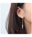 Rose Quartz Silver Earring STC-2085